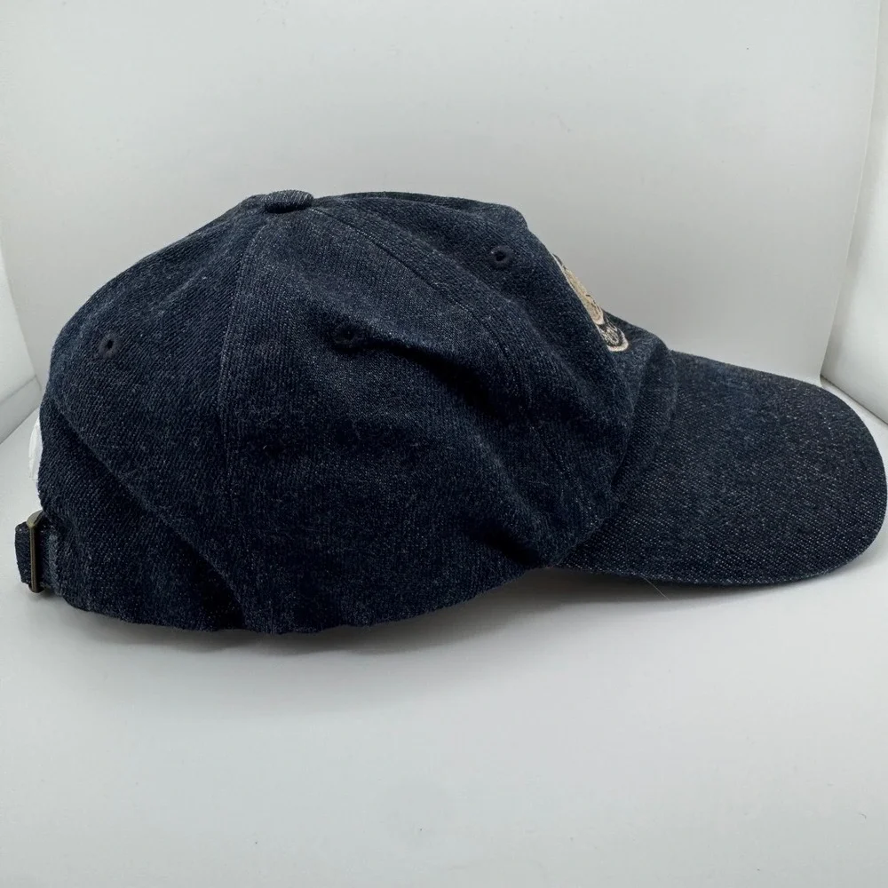Duluth Trading Co Baseball Cap M/L Blue Denim Good Kevlar Bear Patch Hat